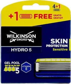 Змінні касети (картриджі леза) для гоління Wilkinson Sword Hydro 5 SKIN protection Sensitive Vitamin E 5 шт.