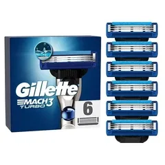 Змінні картриджі для гоління (леза касети) чоловічі Gillette Mach3 Turbo 6 шт