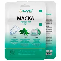 Органічна маска для обличчя та шиї "Зелений чай"