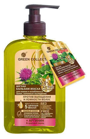 Бальзам-маска Green Collection проти випадіння та ламкості волосся 290 мл