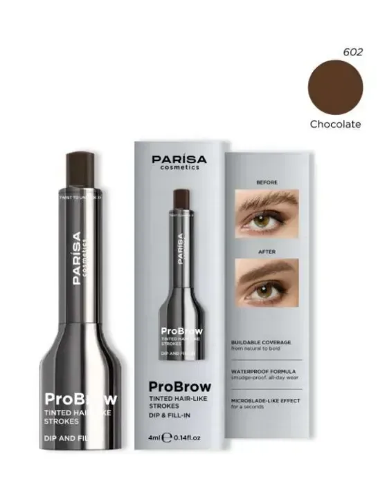 Стійкий тінт для брів PARISA COSMETICS ProBrow Tint PBT-01 тон №602 Chocolate