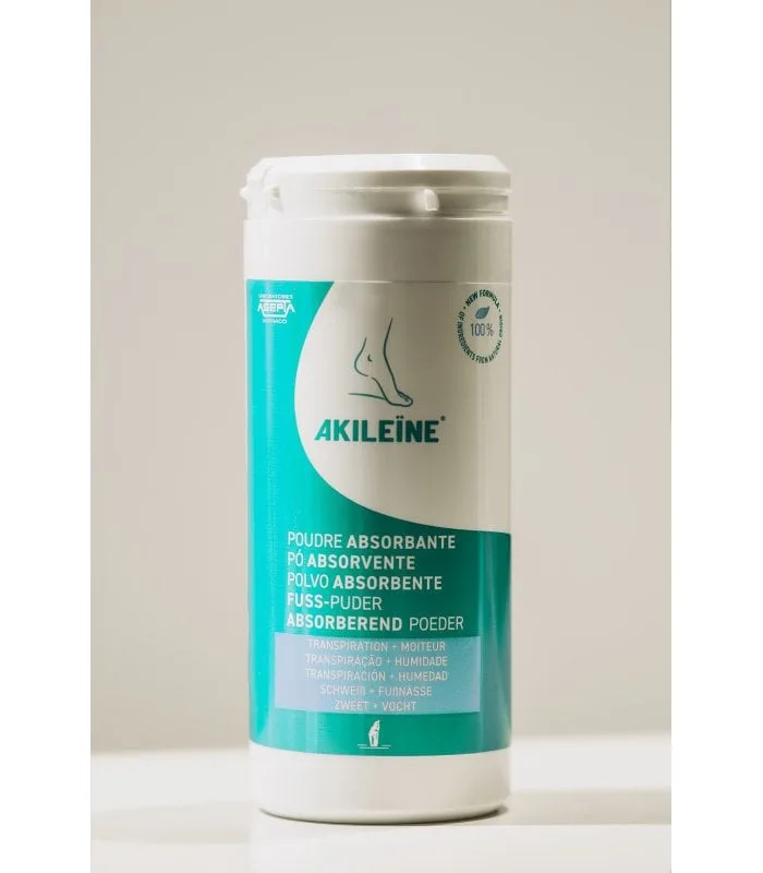 Akileine Absorbing Powder - Абсорбирующая пудра для устранения лишней влаги (для стоп и обуви)