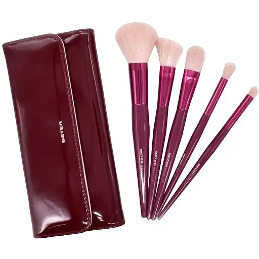Набір пензлів для макіяжу Beter Timeless Collection Maxi 5 шт. + футляр