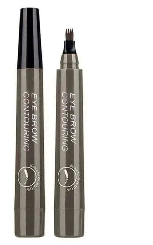 Олівець для брів водостійкий з ефектом мікроблейдингу Tint My 4-Tip Brow 04 Сірий/Коричневий (0017505)