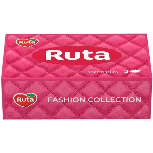 Серветки косметичні Ruta Fashion collection, пенал, тришарові, 60 шт.