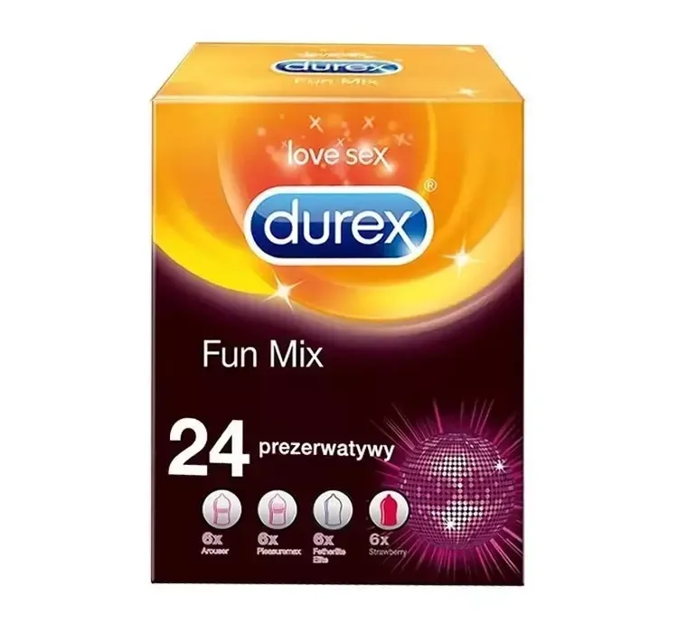 DUREX FUN MIX ПРЕЗЕРВАТИВИ 24 ШТ