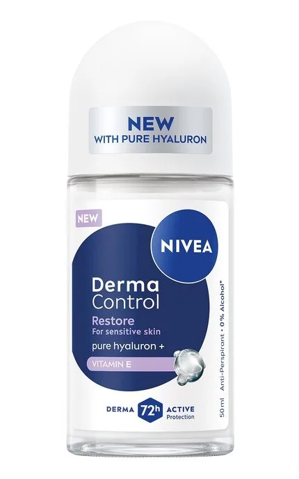 Антиперспірант NIVEA дерма контроль, відновлення для чутливої шкіри роликовий 50 мл