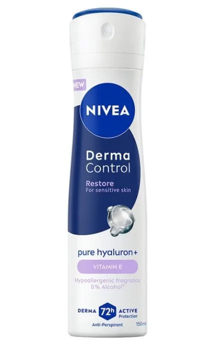 Антиперспірант NIVEA дерма контроль відновлення для чутливої шкіри спрей 150 мл