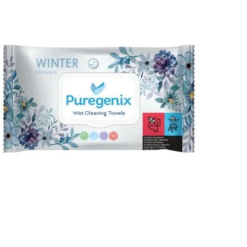 Вологі серветки Puregenix з ароматом квітів 72 шт. (420701)