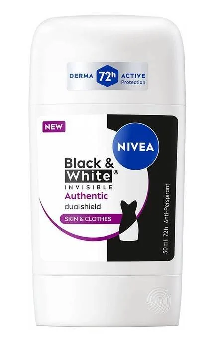Антиперспірант стік NIVEA Чорне та Біле невидимий: автентичний 50 мл