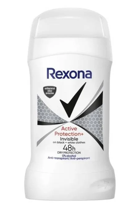 Антиперспірант-олівець Rexona Активний захист та невидима на чорному та білому одязі 40 мл