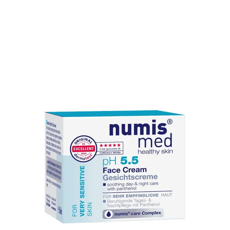 Крем Numis Med (Нуміс Мед) для обличчя для чутливої шкіри з пантенолом pH 5,5, 50 мл