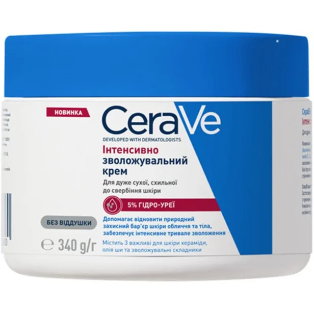 Крем CeraVe (Сераве) Intensive зволожуючий для сухої загрубілої шкіри обличчя та тіла 340 г