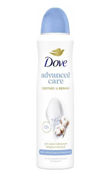 Антиперспірант-спрей Dove Advanced Care Fresh Cotton&Sea Minerals 150 мл