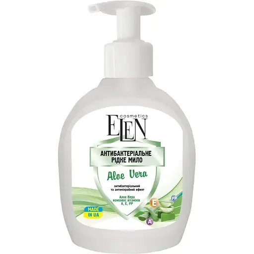 Рідке мило ELEN Cosmetics Aloe Vera антибактеріальне 300 мл