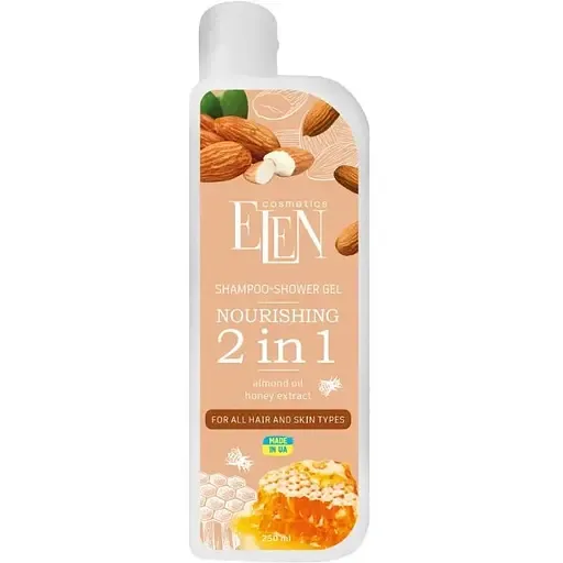 Шампунь-гель для душу Elen Cosmetics 2 в 1 Живильний 250 мл
