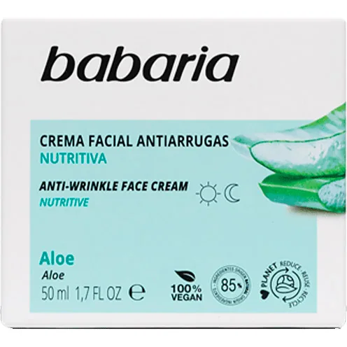 Крем Babaria (Бабарія) проти зморшок з Алое Вера 50 мл