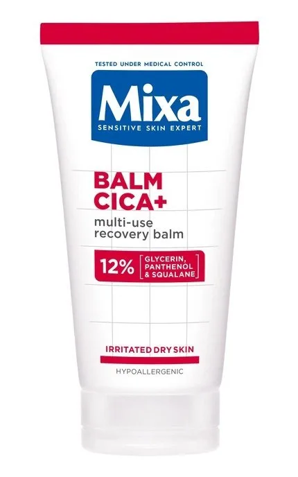 Багатофункціональний відновлювальний бальзам Mixa Cica Balm+ для подразненої сухої чутливої шкіри немовлят, дітей та дорослих 50 мл (3600551183381)