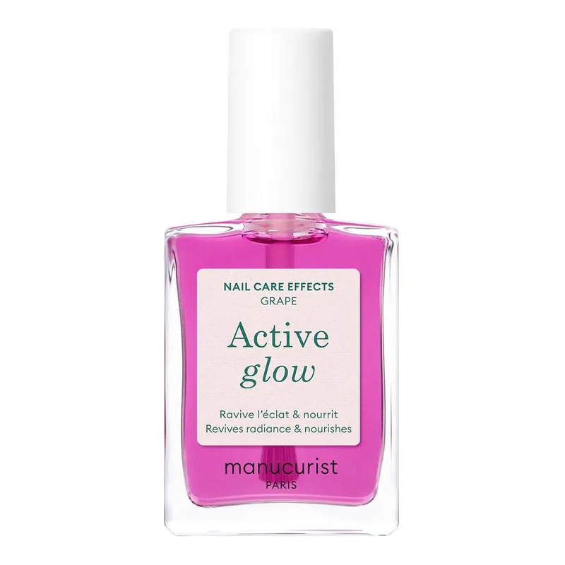 Лак для нігтів Manucurist Active GLOW CRAPE лікувальне кольорове покриття з олією мигдалю 15 мл