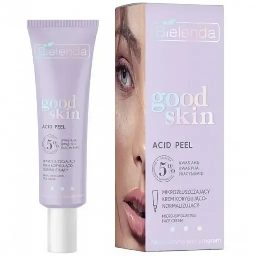 Крем для лица Bielenda Good Skin Acid Peel с AHA+PHA кислотами и ниацинамидом, 50 мл