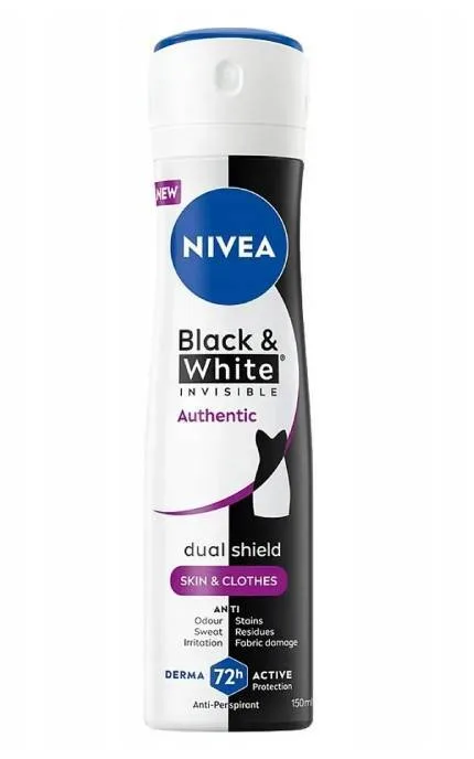 Антиперспірант спрей NIVEA Чорне та Біле невидимий: автентичний 150 мл