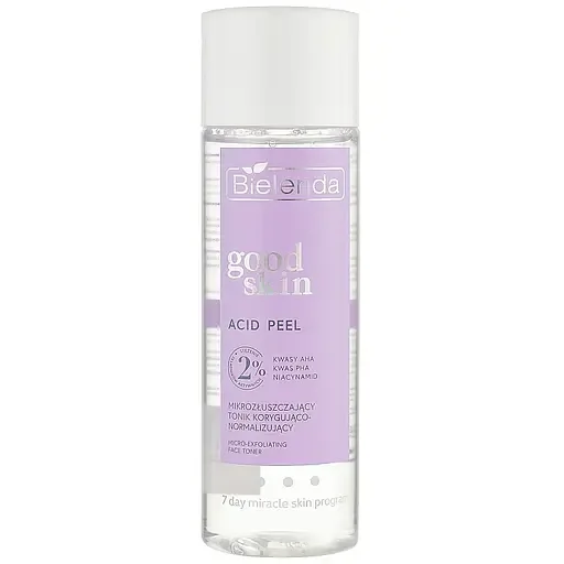 Тонік для обличчя Bielenda Good Skin Acid Peel з AHA+PHA кислотами та ніацинамідом, 200 мл