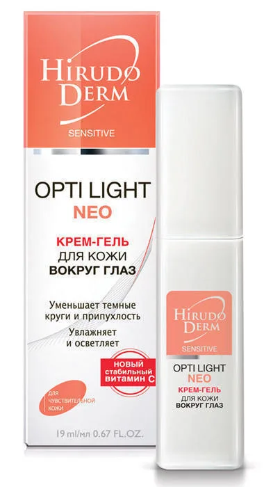 Крем-гель Hirudo Derm Sensitive Opti-Light для шкіри навколо очей 19 мл