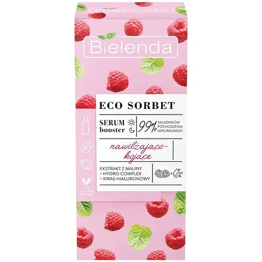 Сироватка для обличчя Bielenda Eco Sorbet Малина, що зволожує та заспокійлива, 30 мл