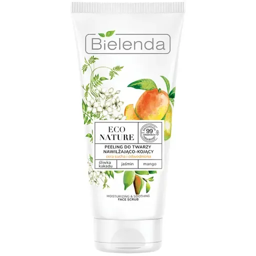 Скраб для обличчя Bielenda Eco Nature, зволожуючий та заспокійливий, 150 г
