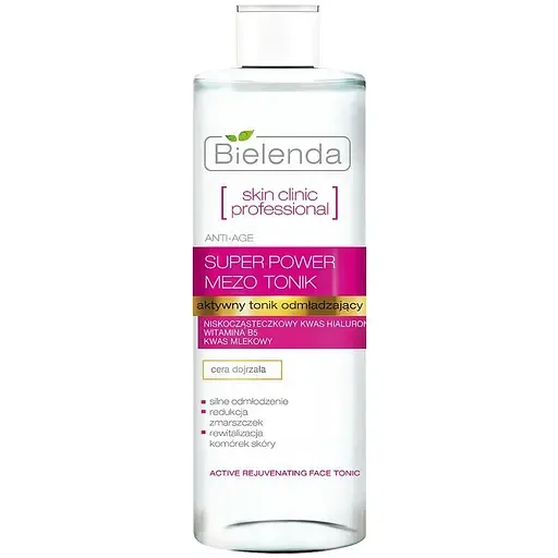 Омолоджуючий тонік для обличчя Bielenda Skin Clinic Professional з ретинолом та коензином Q10, 200 мл