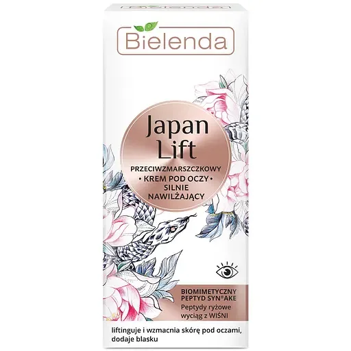 Зволожуючий крем Bielenda Japan Lift для шкіри навколо очей, 15 мл