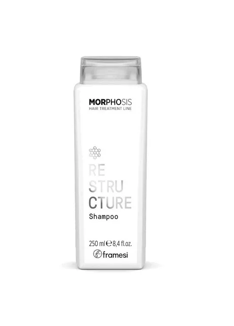 Відновлюючий шампунь для пошкодженого волосся з рисом та пептидами Morphosis Restructure Shampoo 250 мл Framesi (387615364)