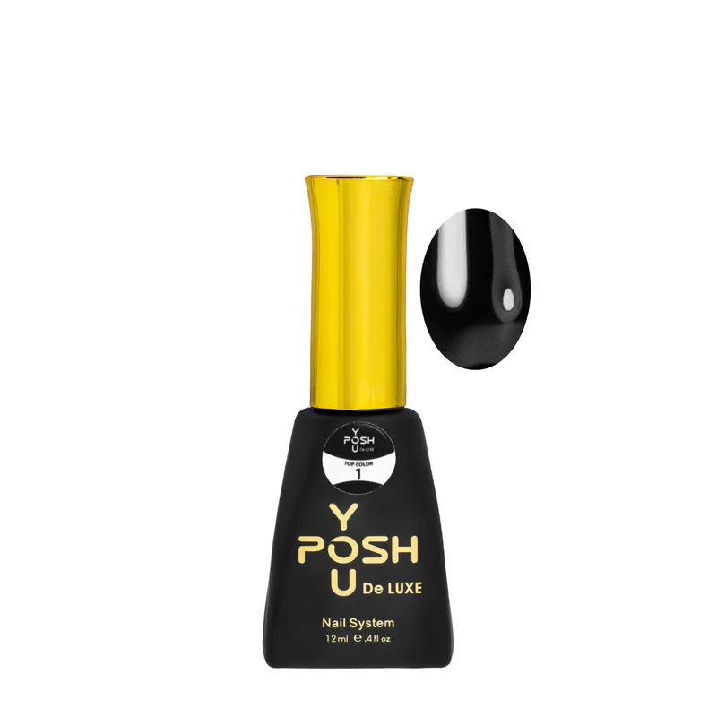 Топ для гель-лаку без липкого шару YouPOSH Top Color 12 мл 1 Чорний (23940288)