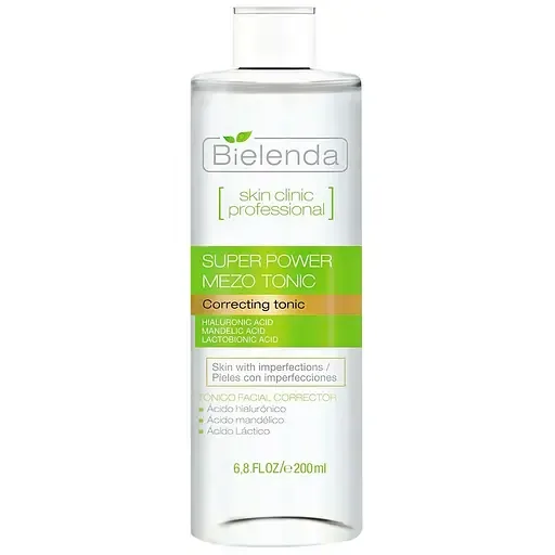 Корегуючий тонік для обличчя Bielenda Skin Clinic Professional, з мигдальною та лактобіоновою кислотами, 200 мл