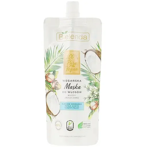 Маска Bielenda 100% Pure Vegan для пошкодженого волосся, 125 мл