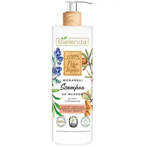 Шампунь Bielenda 100% Pure Vegan для фарбованого волосся, 400 мл