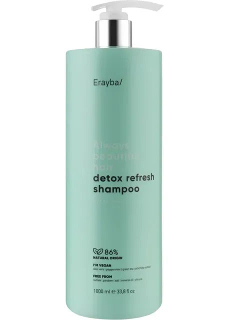 Шампунь глубокой очистки волос ABH Detox Refresh Shampoo — детокс, для глибокого очищення, 1000 мл Erayba (407230013)
