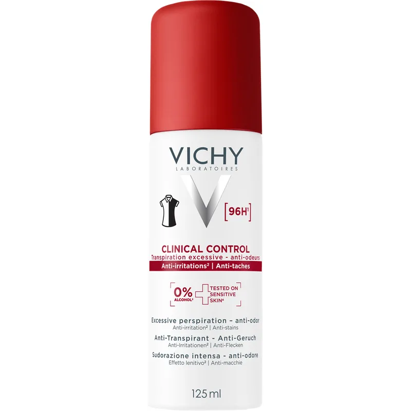 Антиперспірант Vichy (Віши) Clinical Control проти надмірного потовиділення, запаху та плям на одязі 96 годин захисту 125 мл