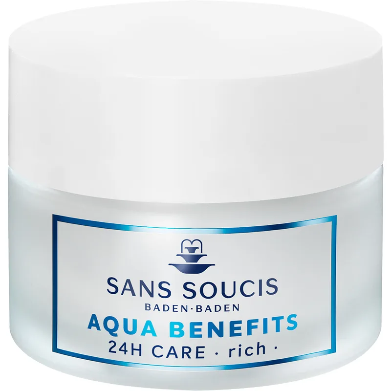 Догляд Sans Soucis (Сан Сусі) Aqua Benefits 24h зволоження для сухої шкіри насичений 50 мл