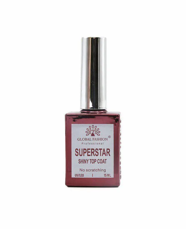Топ без липкого шару Global Fashion Superstar Shiny Top Coat 15 мл (антицарапка)