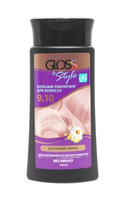 Бальзам тонуючий для волосся Gloss&Style 9.10 Лазурний топаз 150 мл