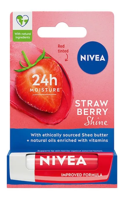 Бальзам-догляд для губ Nivea Полуничне сяйво 5,5 мл