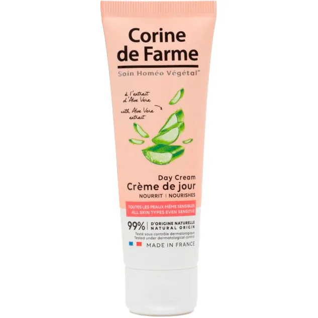 Крем Corine de Farme (Корін де Фарм) Поживний з алое вера, для всіх типів шкіри, денний, 50 мл