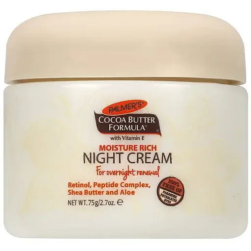 Нічний крем для обличчя Palmer's Cocoa Butter Formula, живильний, 75 мл (4545-6)