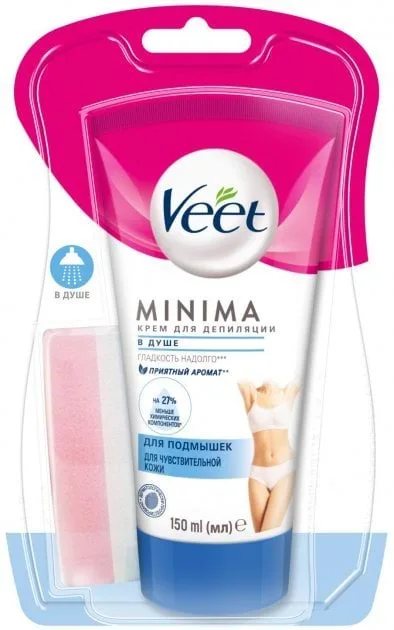 Крем для депіляції в душі для чутливої шкіри Veet MINIMA 150 мл