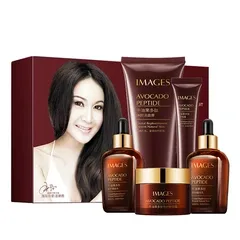 Набір для догляду за обличчям IMAGES Beauty Avocado Peptide 5 в 1 з пептидами авокадо