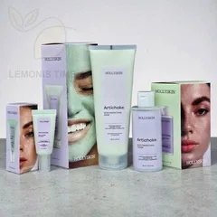 Набір косметики для боротьби з набряками з охолоджувальним ефектом HOLLYSKIN Artichoke. Skin Perfecting 3 в 1