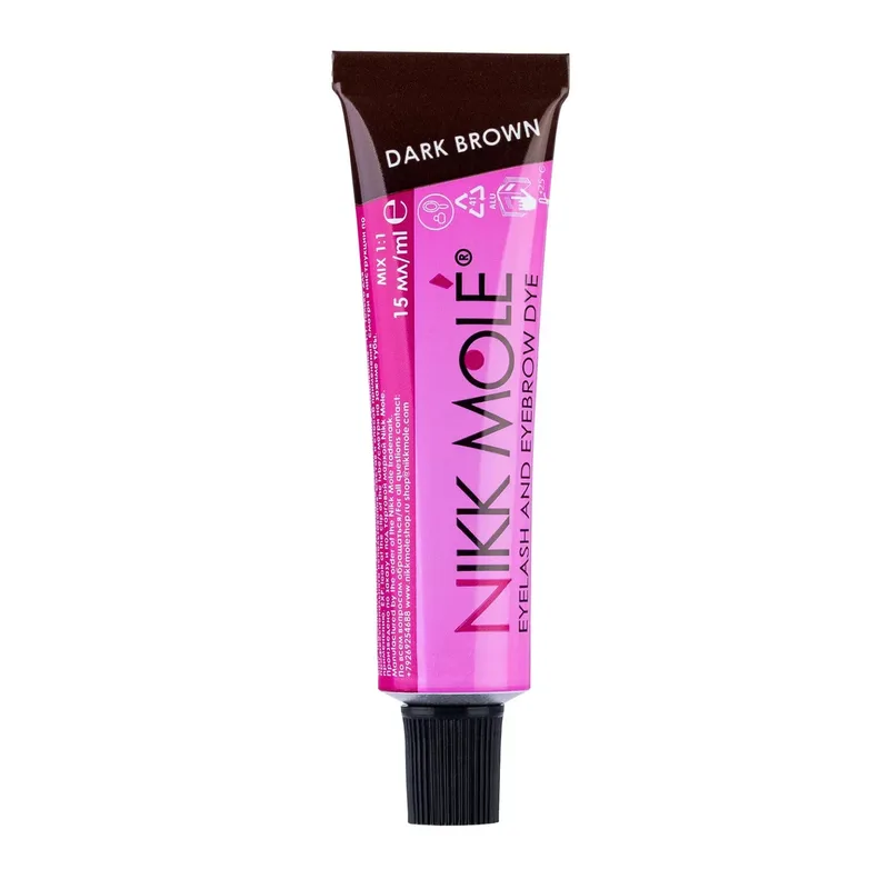 Фарба для брів та вій Nikk Mole 15 мл Dark Brown (011021)