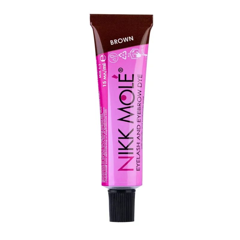 Фарба для брів та вій Nikk Mole 15 мл Brown (011022)