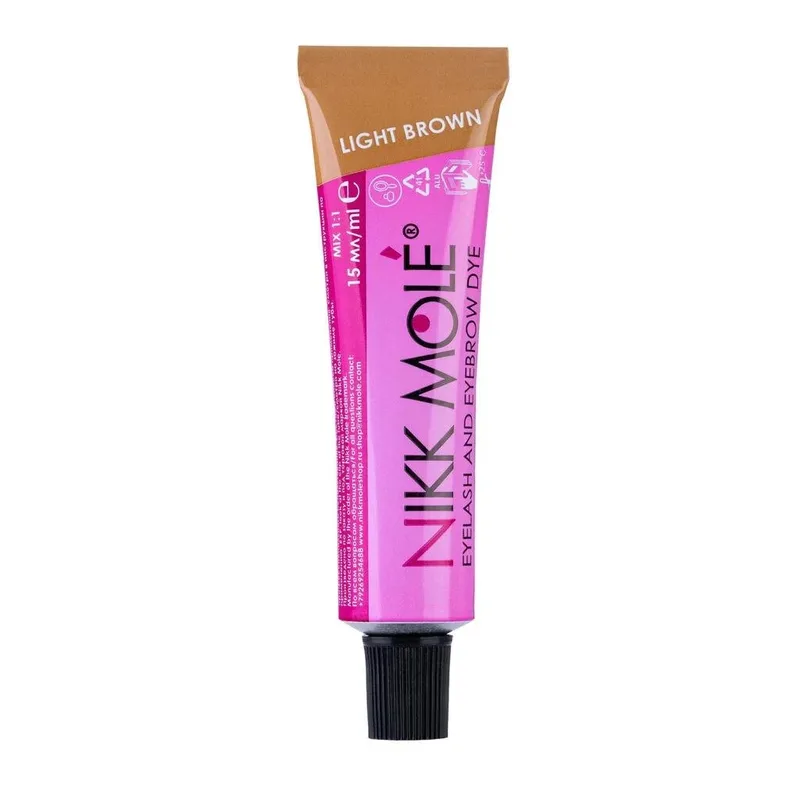 Фарба для брів та вій Nikk Mole 15 мл Light brown (011020)